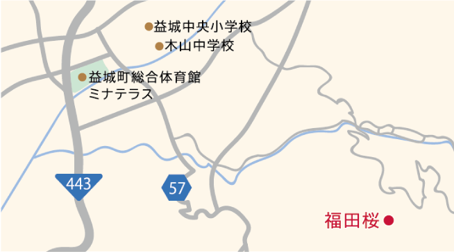 福田桜周辺の地図