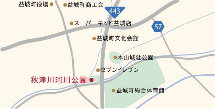 秋津川河川公園　地図
